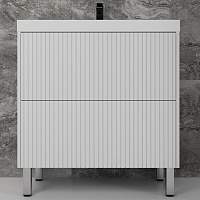 Style Line Тумба под раковину Стокгольм 80 белый рифленый софт